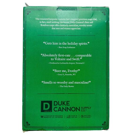 Duke Cannon New In Box Frothy The Beer Man Gift Set 3 Bars Beer Soaps Men's - Picture 2 of 8